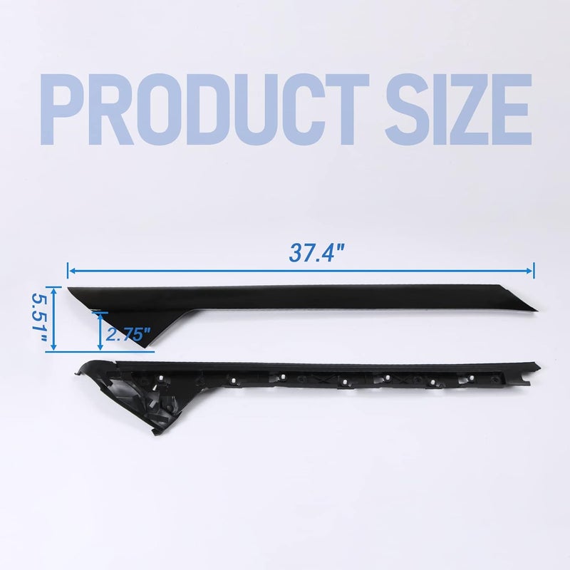 CARMOCAR A-Pillar Front Molding Windshield Trim Left Outer & Inner Replacement for 2011-2019 Ford Explorer 926-450 BB5Z7803136AA BB5Z-7803136-AB BB5Z7803136BA BB5Z7803144AA(Driver Side) - Image 2